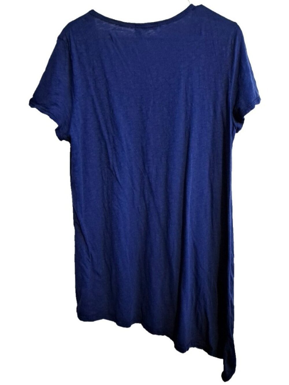 Fresh Produce Women's 2XL Blue Short Sleeve Tunic Asymmetrical Hem - Picture 3 of 7